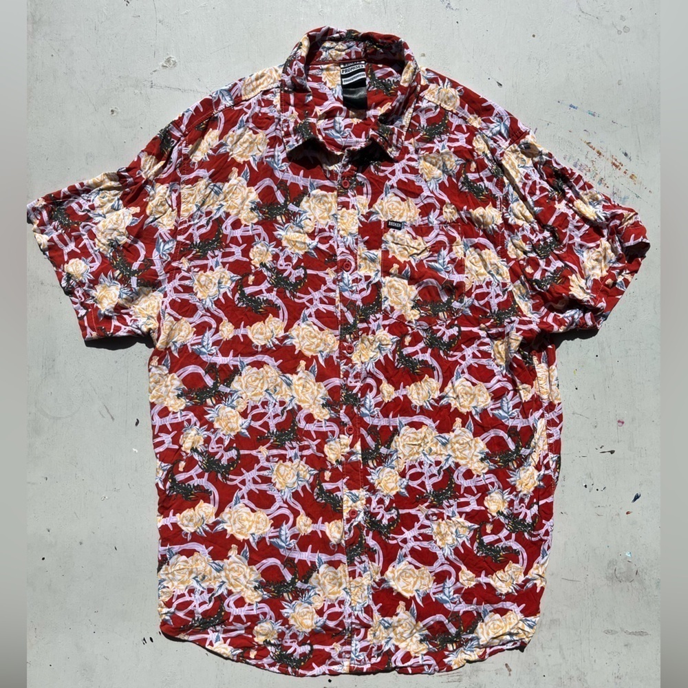Men's Broken Promises Shirt Multicolor Hawaiian 2XL Tropical Luau Beach Scorpion